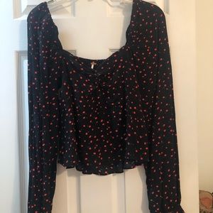 Free People Cherry Blouse